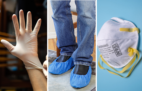 PPE copy types of PPE needed for raccoon latrine clean up